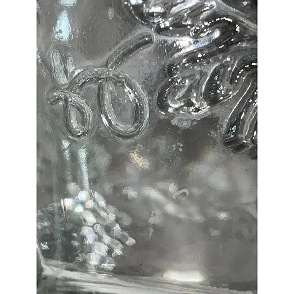 Vintage Punchbowl Glasses Used Matching Set of 2 Grapevines - Picture 6 of 16